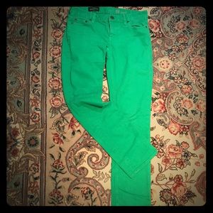 J Crew Matchstick Skinny Jeans in Kelly Green